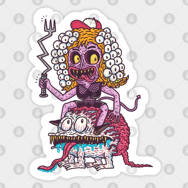 Lady Eyeyeye Sticker by hex